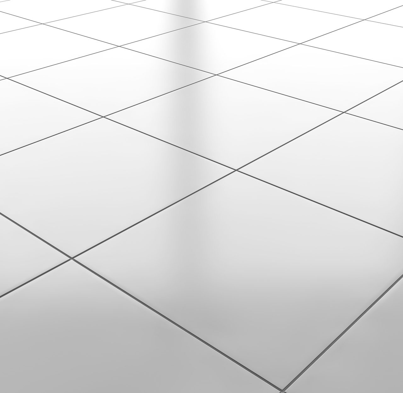 White glossy ceramic tile floor pattern background. 3d rendering